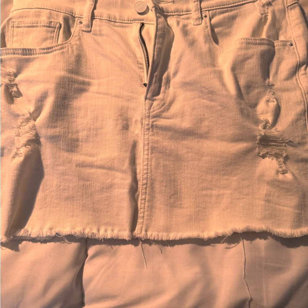 Express white denim skirt